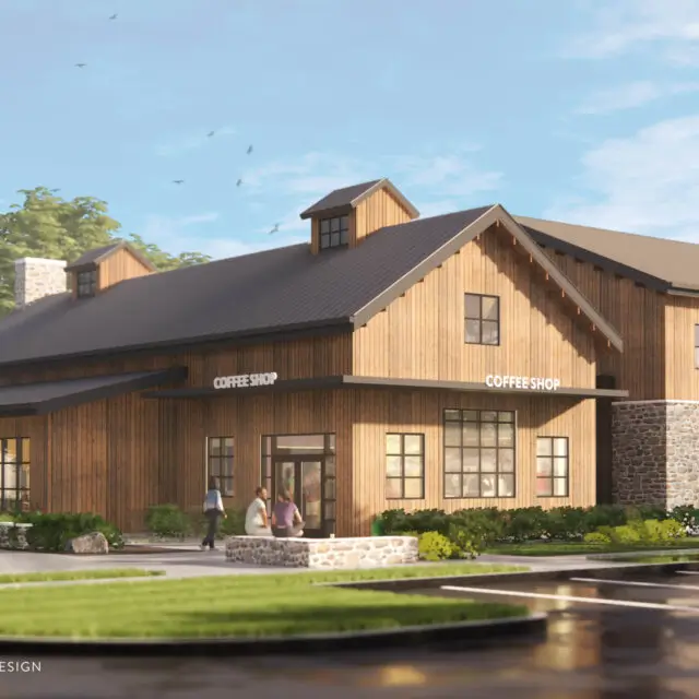 Wild Air Coffee Shop Render at Wild Air Landing apartments in zionsville